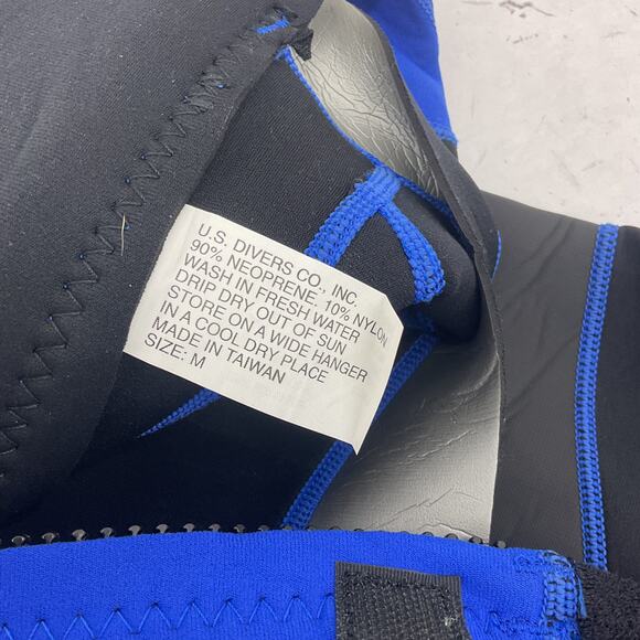 Copy - NWT U.S. Divers Men's M Short Wetsuit Black & Blue - Picture 4 of 5